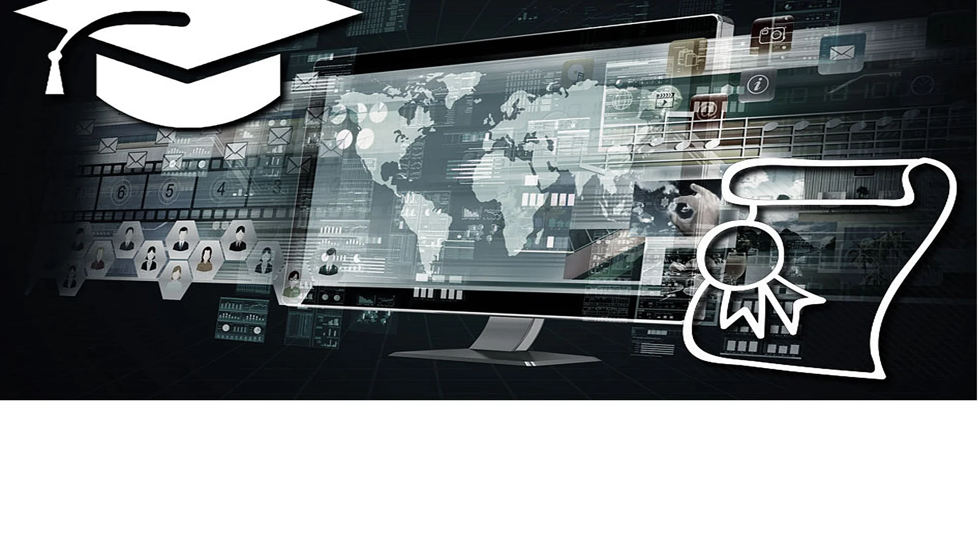 an image with network symbols